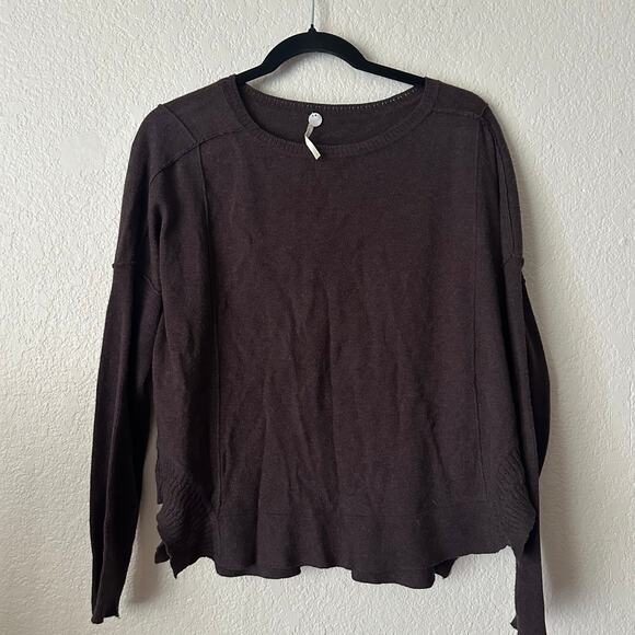 Margaret O'leary Cotton Knit Crew Neck Pullover Sweater Brown Size Small - Picture 1 of 6
